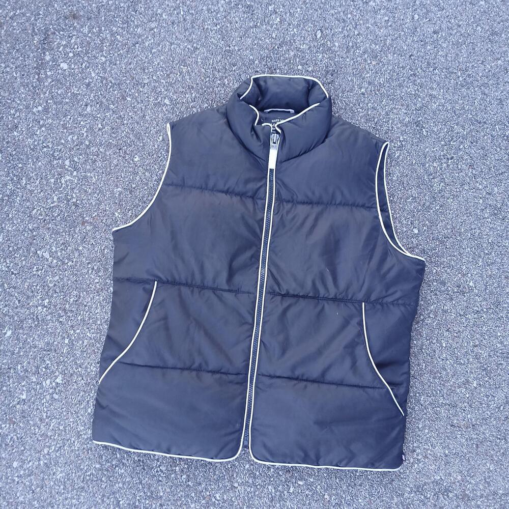 Polo Ralph Lauren Vest Mens Medium Black Puffer Full Zip Insulated Quilted